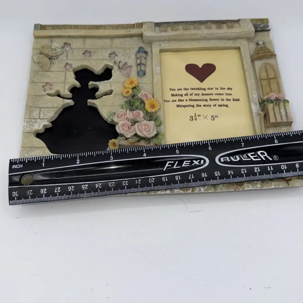 New 3D Floral Spring Butterfly Picture Photo Frame Roses Princess Girl Cottage